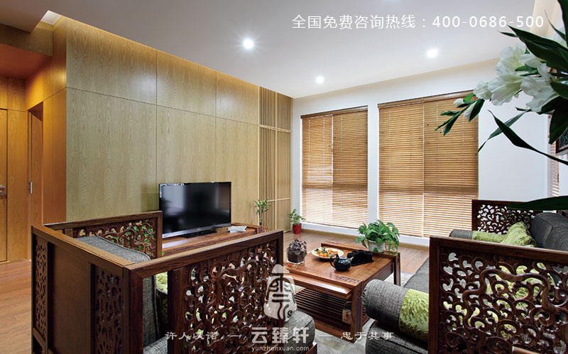 質(zhì)樸清新的三居室新中式風格裝修案例
