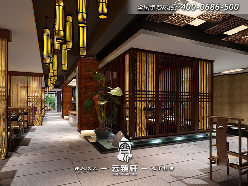中式餐廳設(shè)計效果圖
