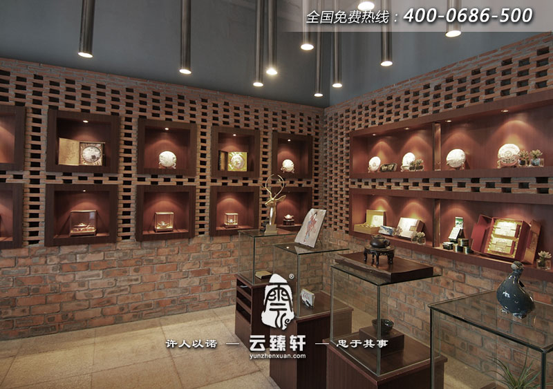 茶藝區(qū)的茶具展示效果圖