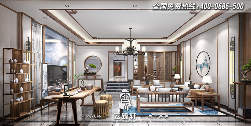 禪意極簡(jiǎn)中式風(fēng)格客廳裝修效果圖