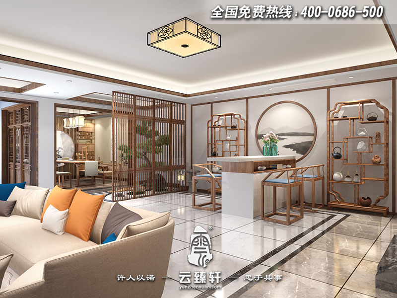 禪意極簡(jiǎn)中式風(fēng)格多功能廳裝修效果圖